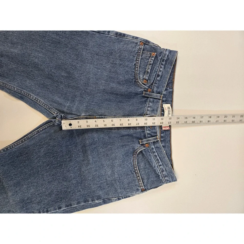 Levis 505 Regular Fit Y2K Jeans Mens 34x29 Medium Wash Blue Straight 27.5 inseam